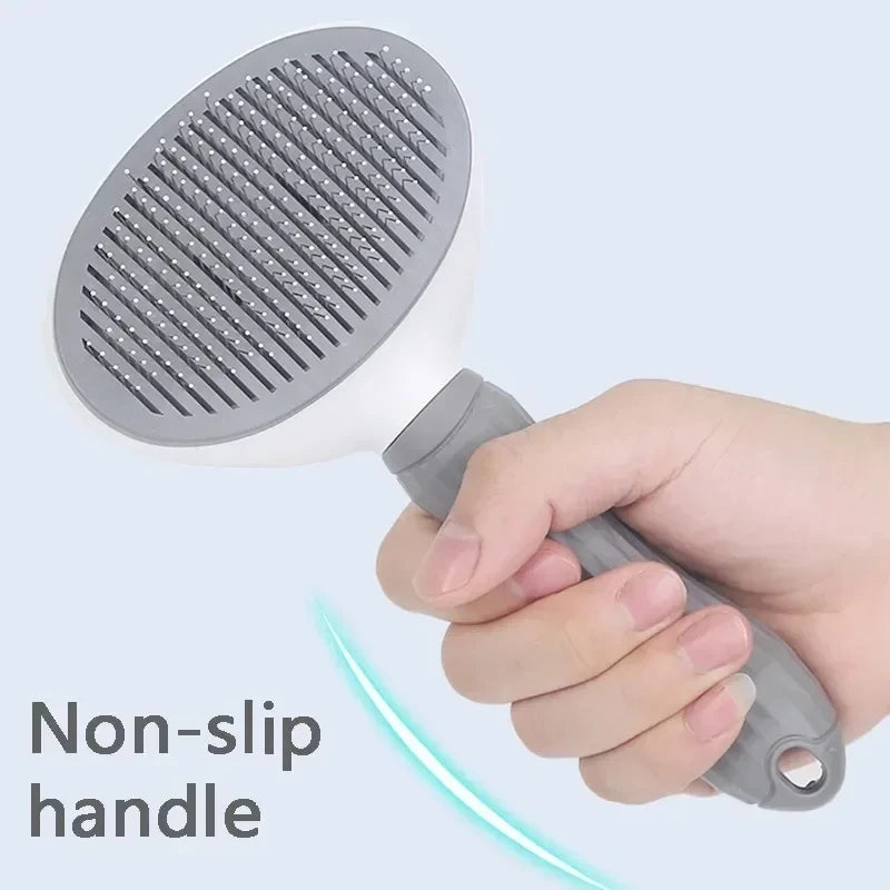 🐶🐱 Self-Cleaning Pet Brush Hair Remover & Grooming Comb