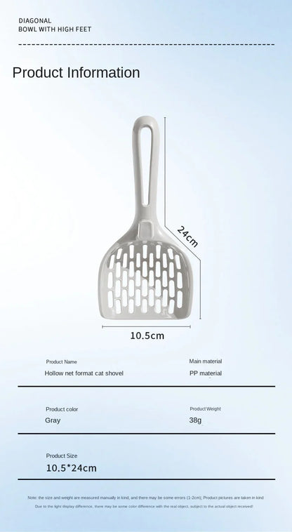 😺🐾 Plastic Cat Litter Scoop Self-Cleaning Shovel with Base