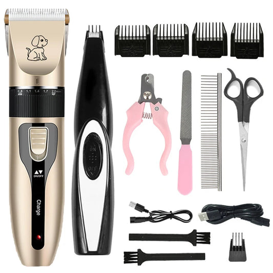 🐾 Electric Pet Clipper Kit ✂️🔋 Rechargeable Grooming Set for Dogs & Cats