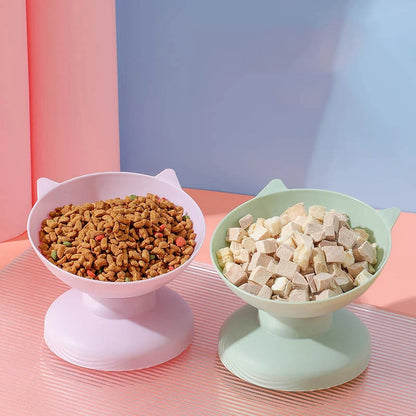 🍲🐾 Tilted Pet Bowl Anti-Choke & Neck Protector for Cats & Dogs