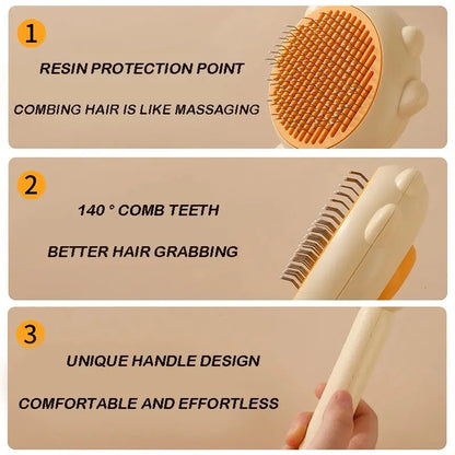 😺🐶 Pet Grooming Comb ✨🖐️ Massage & Cleaning Brush for Cats & Dogs