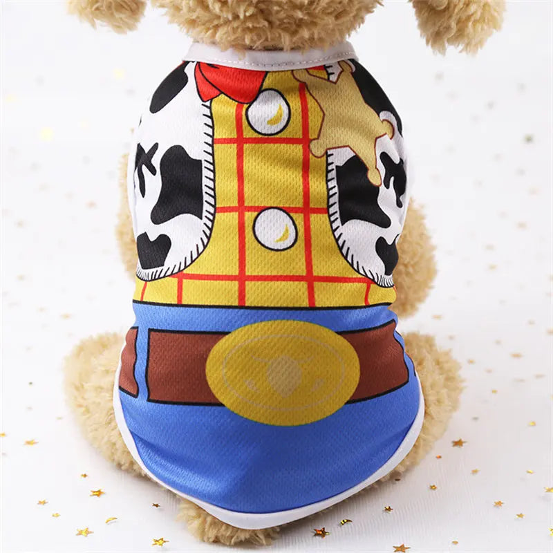 👕🐾 Cartoon Dog T-Shirt Summer Soft Vest for Puppies & Small Dogs