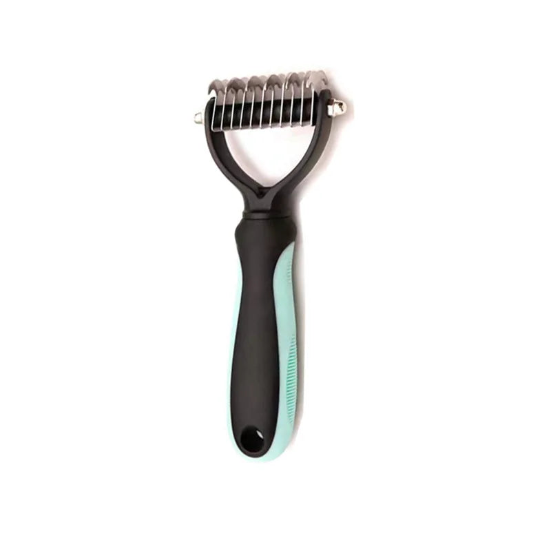 🐾 Pet Deshedding Brush ✂️ Hair Remover & Knot Cutter for Cats & Dogs