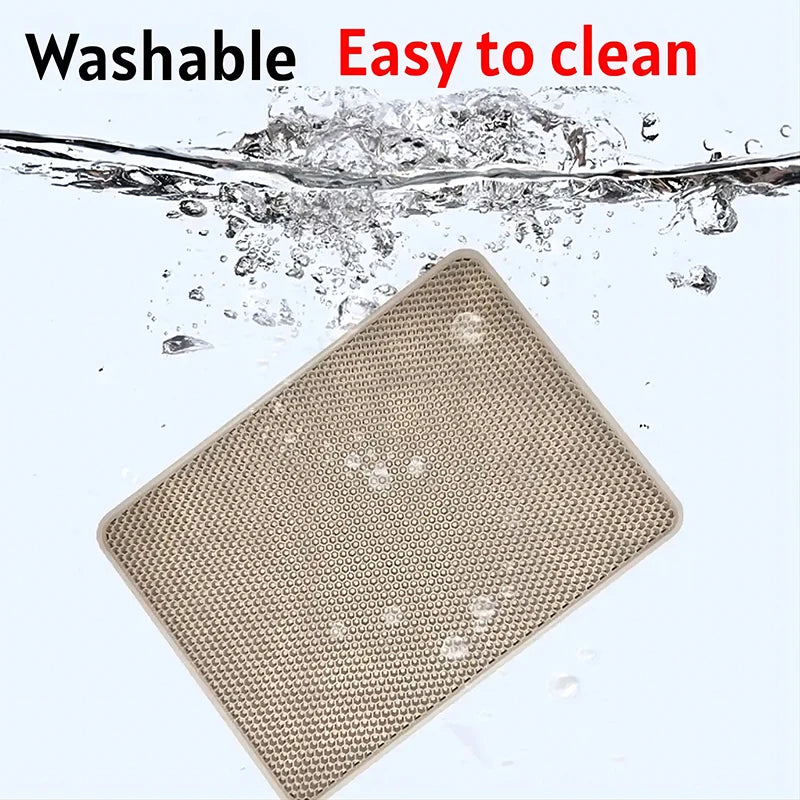 🐾 Cat Litter Mat 🧼✨ Waterproof Double-Layer Trapping Pad