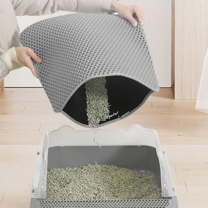 🐾 Waterproof Cat Litter Mat Double Layer Trapping Pad