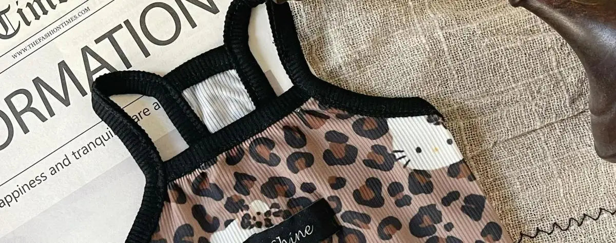 🐾👕 Leopard-Print Pet Vest Summer 2025 Trendy Clothes for Cats & Dogs