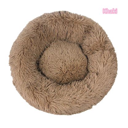 😺🛏️ Plush Donut Cat Bed Super Soft & Washable