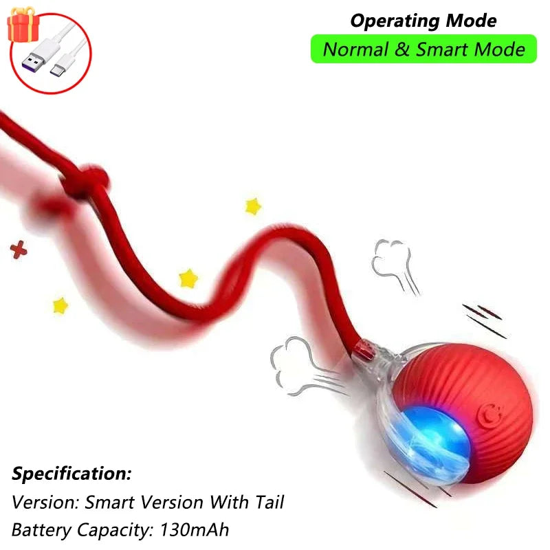 😺🎾 Smart Interactive Cat Ball Rechargeable Rolling Mouse Toy