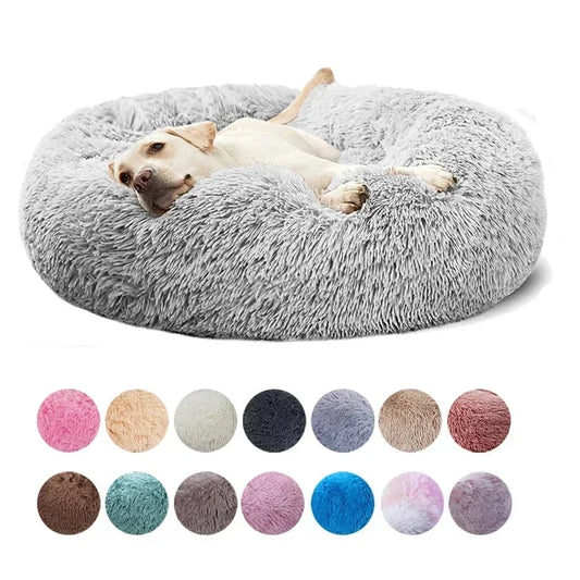 😺🛏️ Plush Donut Cat Bed Super Soft & Washable