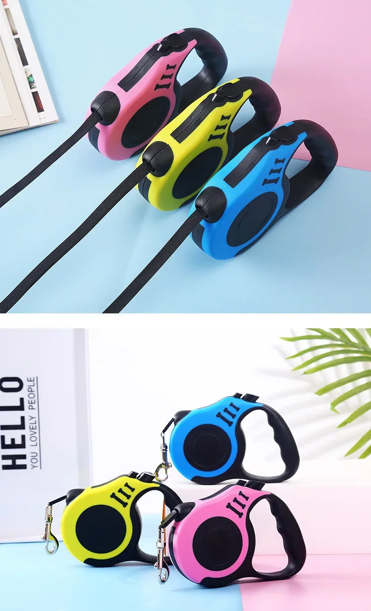 🐾 Durable Retractable Dog & Cat Leash 3m/5m Nylon Lead