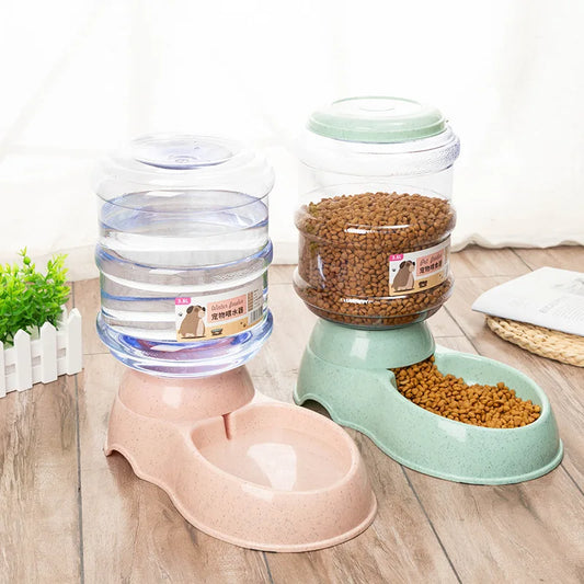 🐾 Large Pet Feeder Bowl 🍲💧 Food & Automatic Water Dispenser