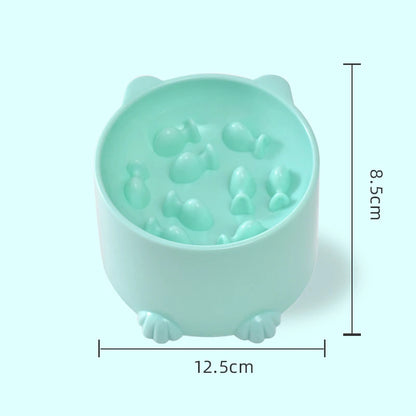 🐶🐱 Slow Feeder Bowl 🍲✨ Anti-Choking Pet Feeding Dish