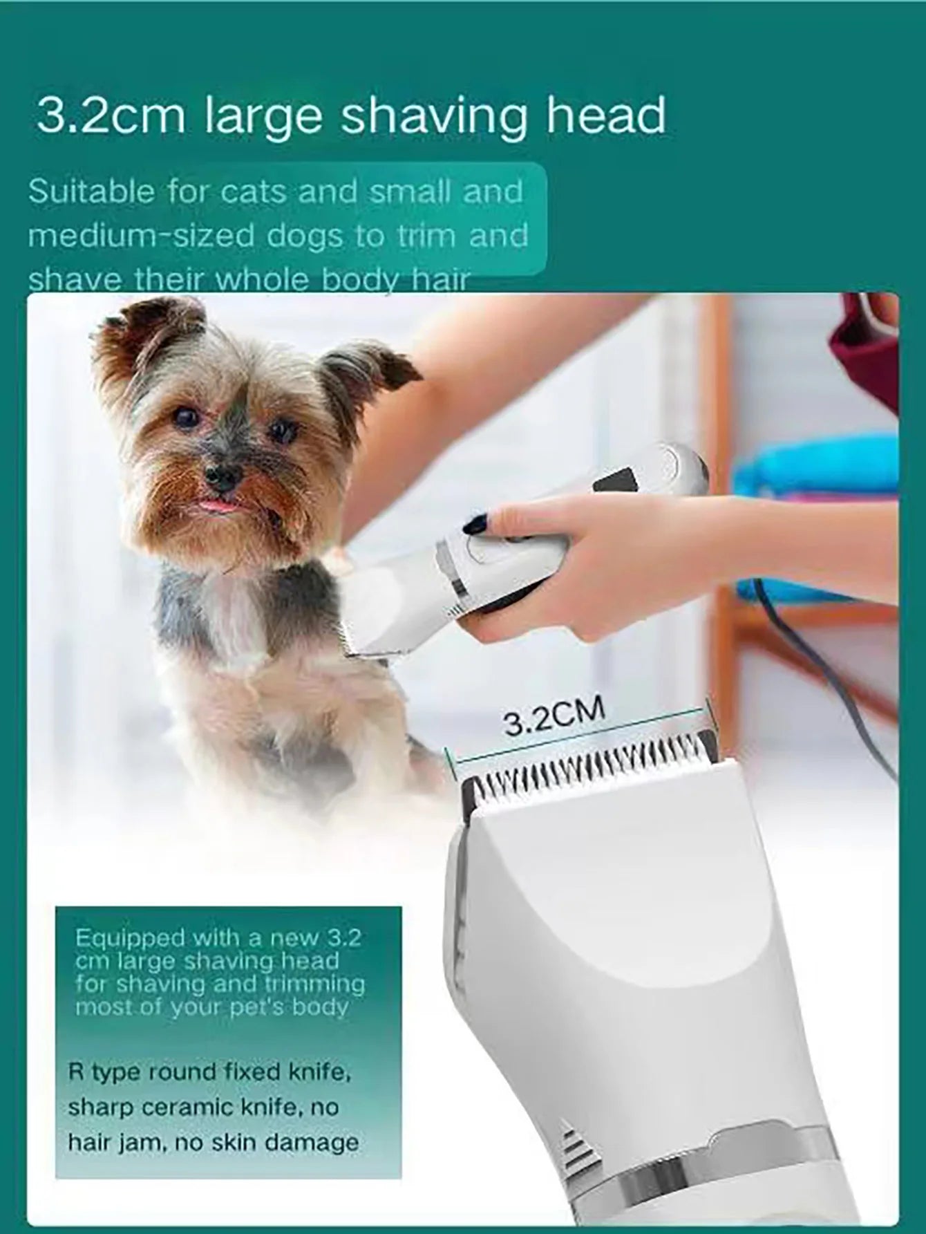 🐶✂️ Pet Hair Clippers 🔋✨ Silent USB Rechargeable Grooming Tool