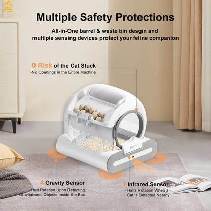 😺 DOEL Smart Cat Litter Box 📱✨ Automatic Self-Cleaning for Multiple Cats