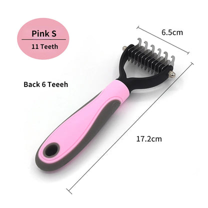 🐾 Pet Deshedding Brush ✂️ Hair Remover & Knot Cutter for Cats & Dogs