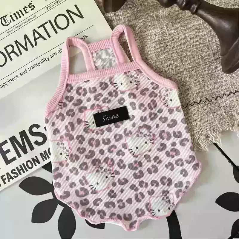 🐾👕 Leopard-Print Pet Vest Summer 2025 Trendy Clothes for Cats & Dogs