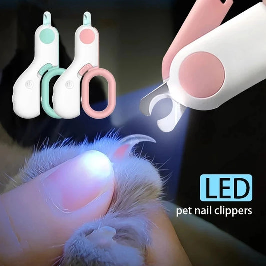 💡🐾 LED Pet Nail Clipper ✂️ Safe Grooming for Cats & Dogs