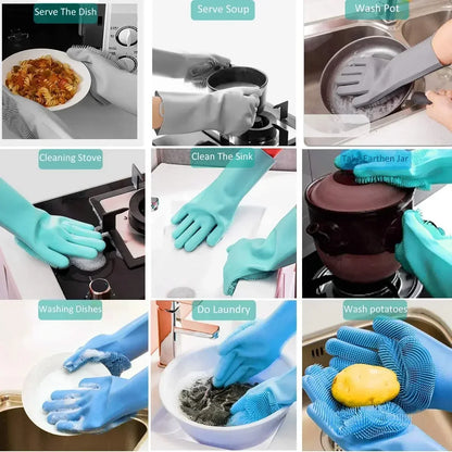 🧤🐾 Pet Grooming & Bathing Gloves Hair Removal & Massage