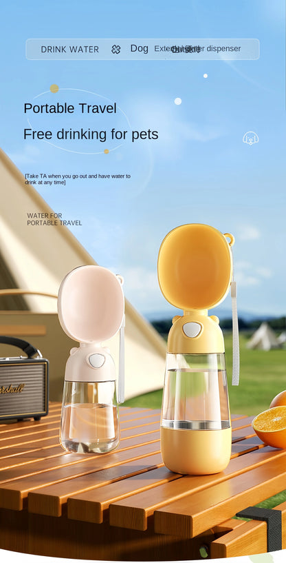 🐶🐱 Portable Pet Water Bottle 💧🍖 Travel Cup with Food Dispenser