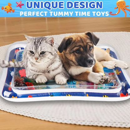 🌊🐾 Inflatable Water Play Mat Sensory Toy for Cats & Dogs