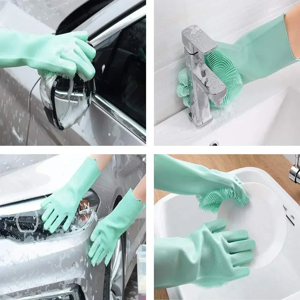 🧤🐾 Pet Grooming & Bathing Gloves Hair Removal & Massage