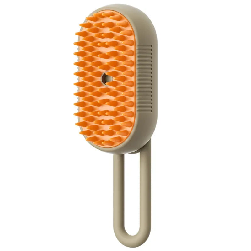 🌫️🐾 3-in-1 Steamy Pet Brush Groom, Massage & De-Shed