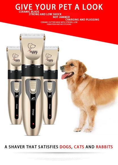 🐾 Electric Pet Clipper Kit ✂️🔋 Rechargeable Grooming Set for Dogs & Cats