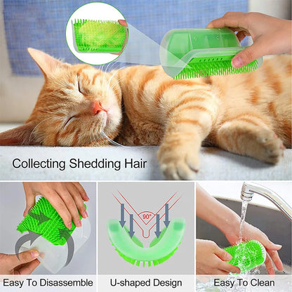 🐾✨ Cat & Dog Grooming Massager Hair Remover Brush