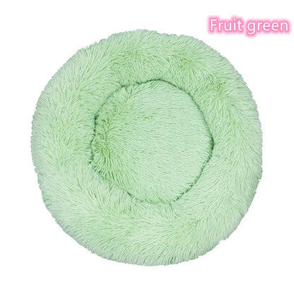 😺🛏️ Plush Donut Cat Bed Super Soft & Washable