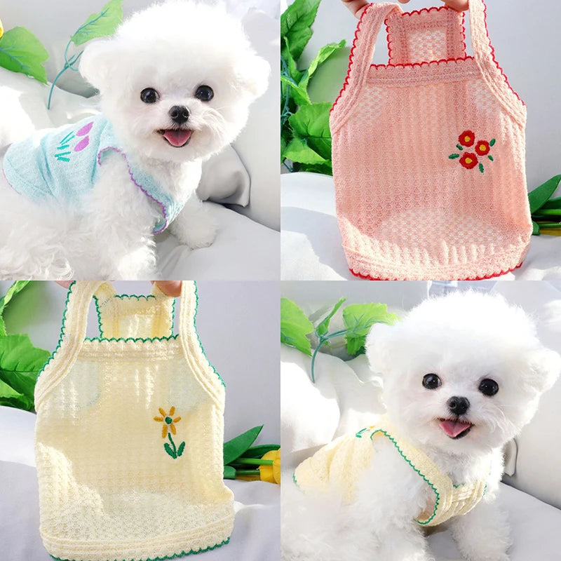 ☀️🐶 Summer Pet Vest Thin Strap Breathable Clothes for Small Dogs & Cats
