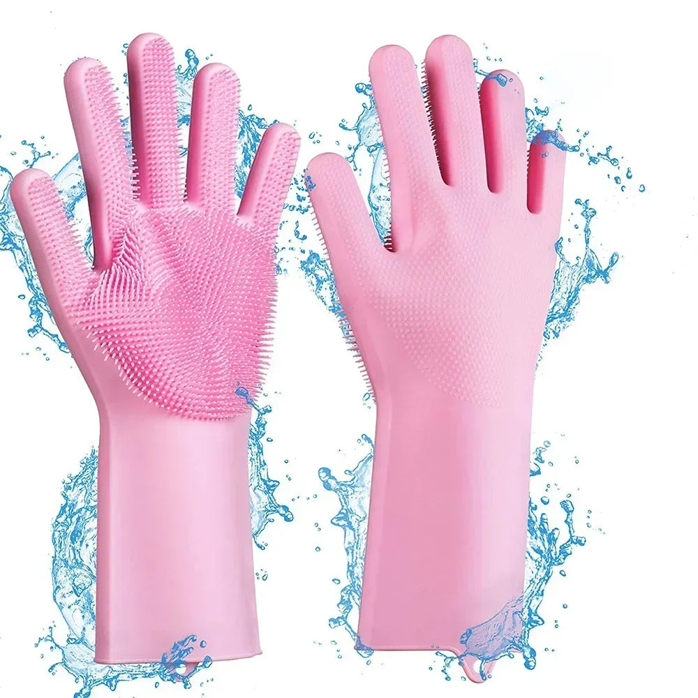 🧤🐾 Pet Grooming & Bathing Gloves Hair Removal & Massage