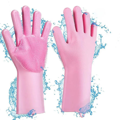 🧤🐾 Pet Grooming & Bathing Gloves Hair Removal & Massage