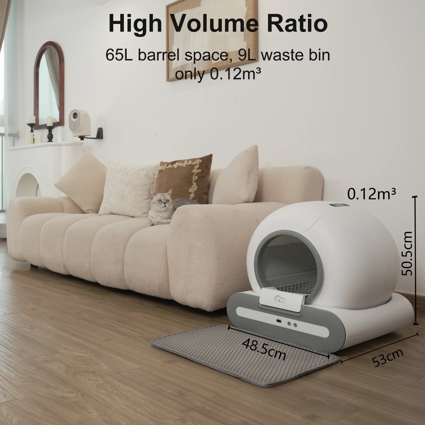 😺 DOEL Smart Cat Litter Box 📱✨ Automatic Self-Cleaning for Multiple Cats