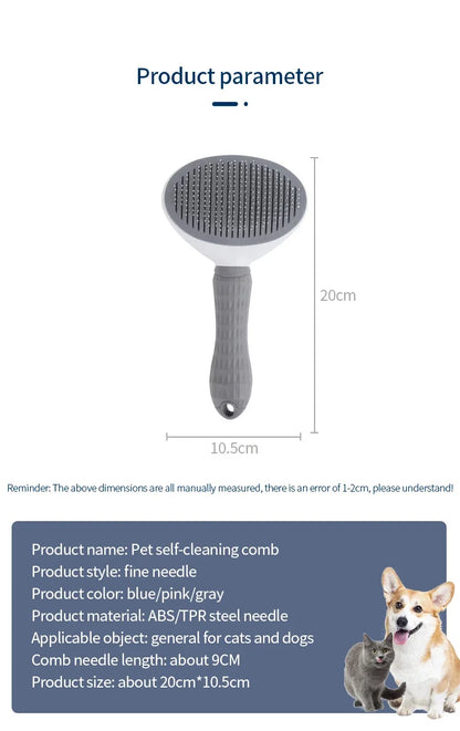 🐾 Stainless Steel Pet Brush & Comb  Grooming for Cats & Dogs