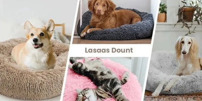 😺🛏️ Plush Donut Cat Bed Super Soft & Washable