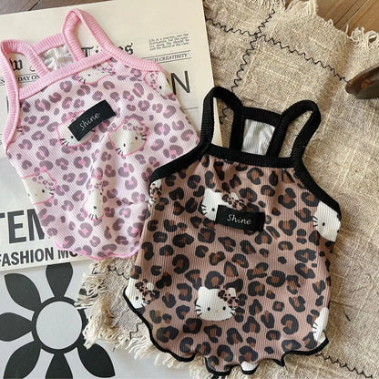 🐾👕 Leopard-Print Pet Vest Summer 2025 Trendy Clothes for Cats & Dogs