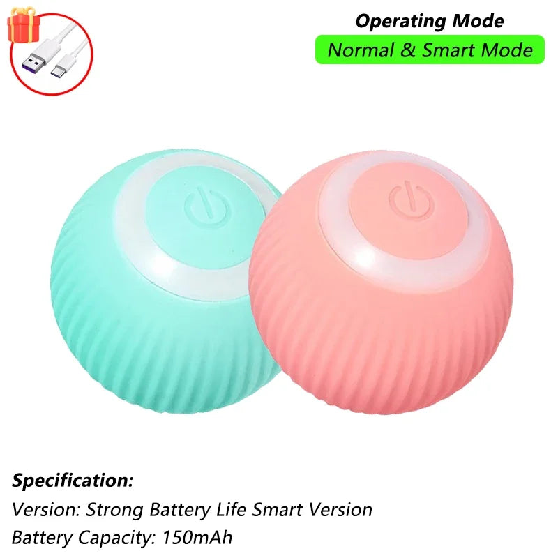 😺🎾 Smart Interactive Cat Ball Rechargeable Rolling Mouse Toy