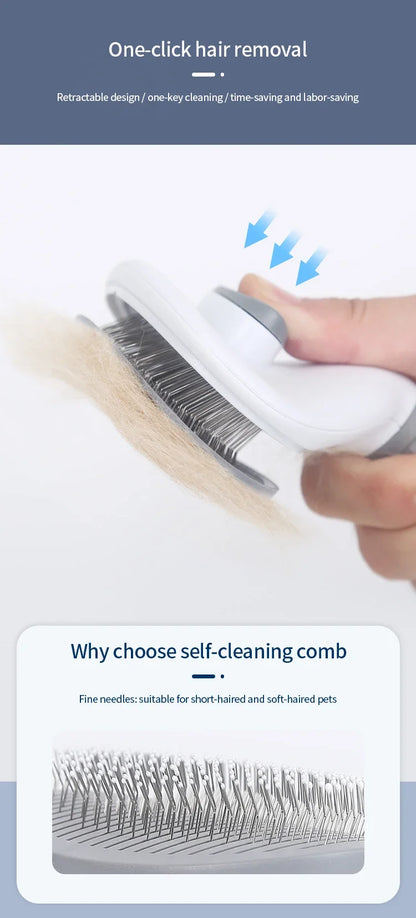 🐾 Stainless Steel Pet Brush & Comb  Grooming for Cats & Dogs