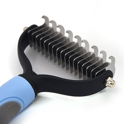 🐾 Pet Deshedding Brush ✂️ Hair Remover & Knot Cutter for Cats & Dogs