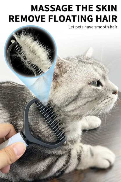 🐾✨ Pet Grooming Comb Hair Remover & Dematting Brush