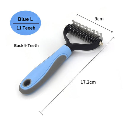 🐾 Pet Deshedding Brush ✂️ Hair Remover & Knot Cutter for Cats & Dogs