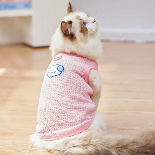 ☀️🐶 Summer Pet Vest Thin Strap Breathable Clothes for Small Dogs & Cats